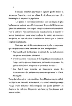 Politique de financement des investissements des PME à KISANGANI