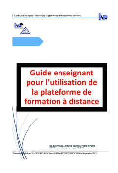 Guide de l'enseignant Moodleur
