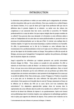 L'universitarisation de la formation en soins infirmiers et Bologne