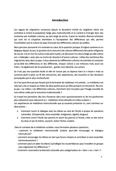 Inviter l'interculturalité à l'école en Belgique francophone