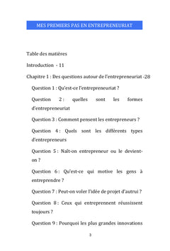 Mes premiers pas en entrepreneuriat