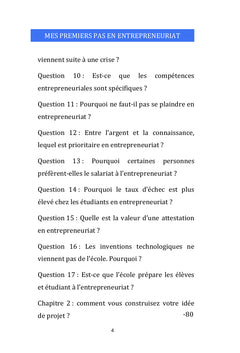 Mes premiers pas en entrepreneuriat