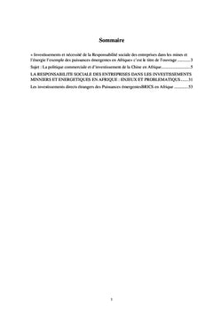Investissements étrangers et nécessité de la responsabilité sociale