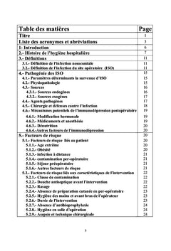 Les infections du site opératoire