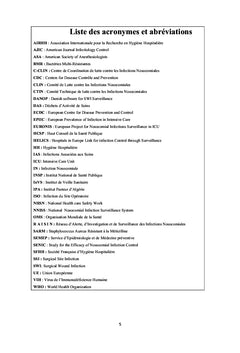 Les infections du site opératoire