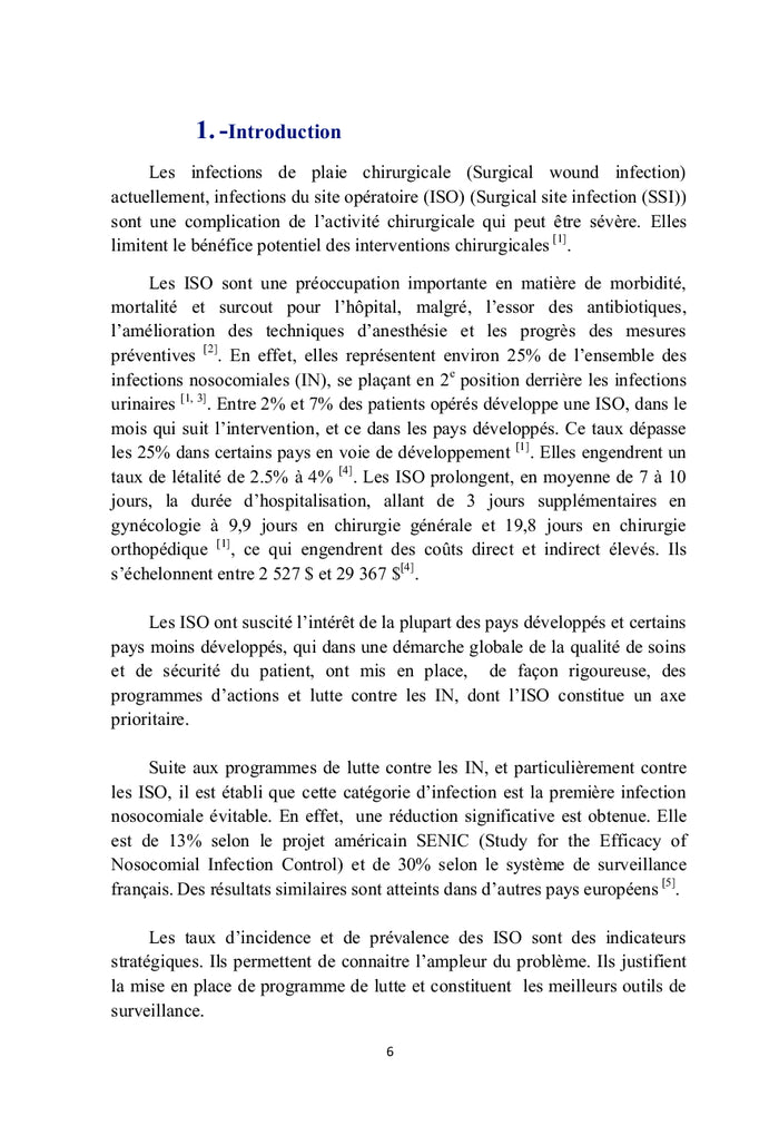 Les infections du site opératoire