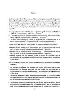 Difficultés d'apprentissage de la lecture