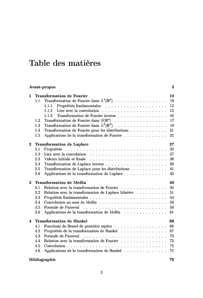 Transformations intégrales et leurs applications