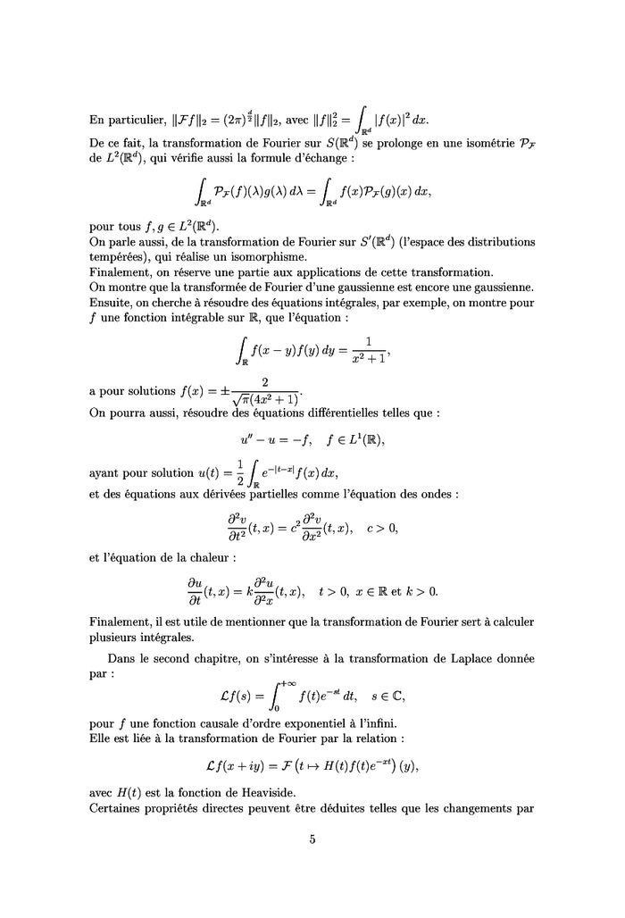 Transformations intégrales et leurs applications