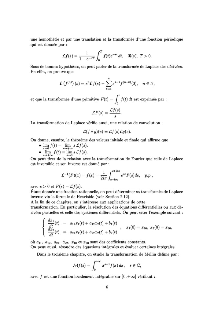 Transformations intégrales et leurs applications
