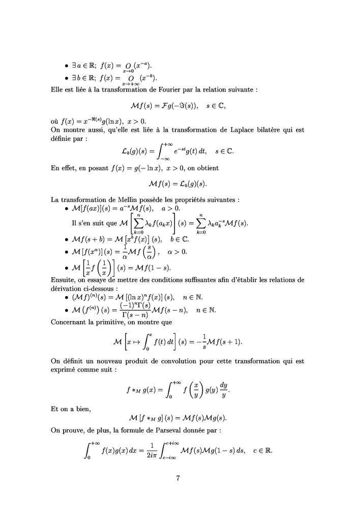 Transformations intégrales et leurs applications