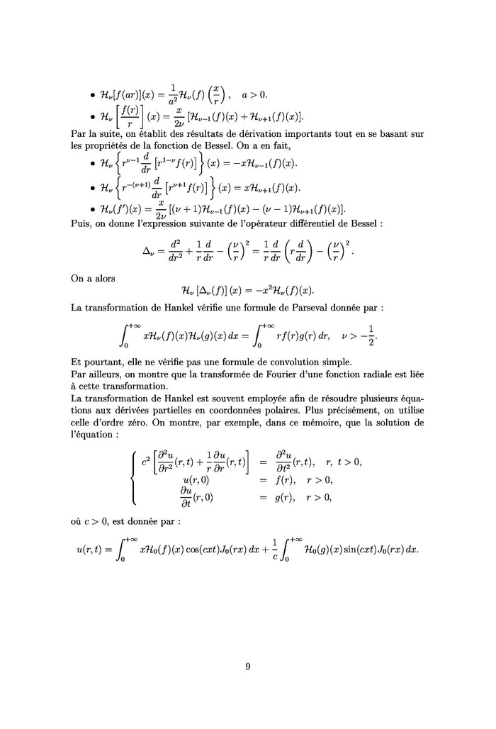 Transformations intégrales et leurs applications