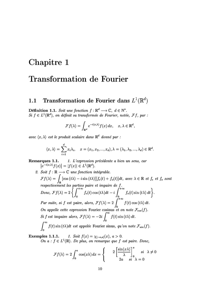 Transformations intégrales et leurs applications