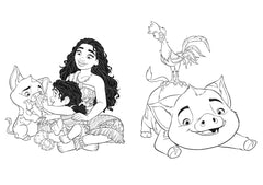 Vaiana 2 - Mes Coloriages avec stickers