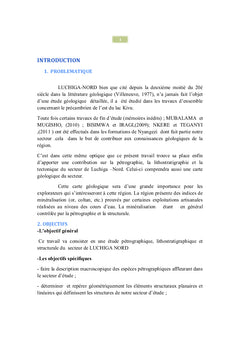 Etude pEtrographique, litho-stratigraphique et structurale de Lushiga