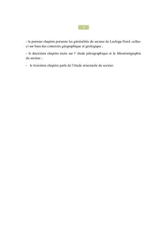 Etude pEtrographique, litho-stratigraphique et structurale de Lushiga