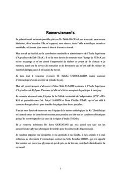 Inventaire de l'entomofaune de cultures de légumineuses alimentaires