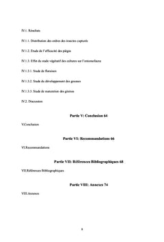 Inventaire de l'entomofaune de cultures de légumineuses alimentaires