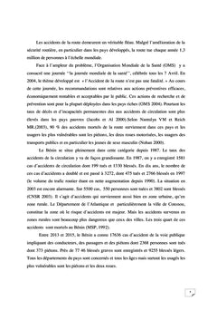 Prévention des Accidents de la Route au Bénin
