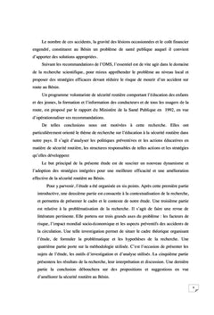 Prévention des Accidents de la Route au Bénin