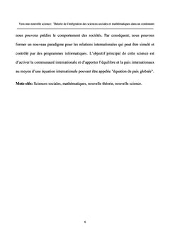 Vers une nouvelle science