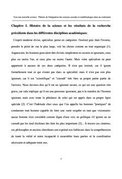 Vers une nouvelle science