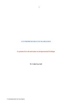 L'entrepreneuriat est ma religion