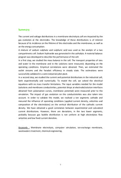 Étude et modélisation du fonctionnement d'un électrolyseur à membrane