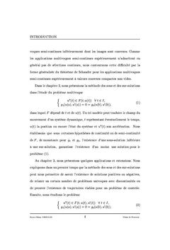 Méthode des sous et des sur solutions dans l'étude des équations