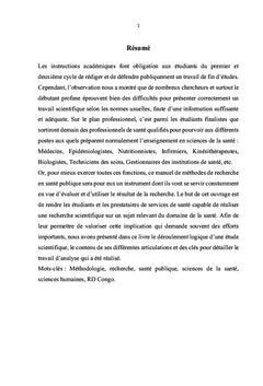 Méthodes de recherche scientifique en santé publique