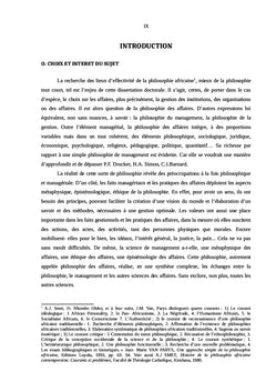 La philosophie de management et des affaires en RD Congo