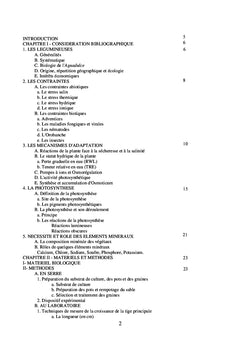 Caractérisation physiologique de la tolérance de la fève à la salinité