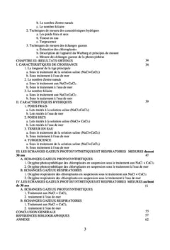 Caractérisation physiologique de la tolérance de la fève à la salinité