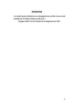 Les mesures incitatives en faveur de l'éducation des filles