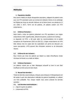 L'hypertension artérielle secondaire d'origine endocrinienne