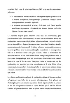 Biomasse et charbon (combustibles non-pétroliers)