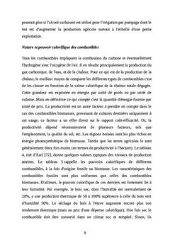 Biomasse et charbon (combustibles non-pétroliers)