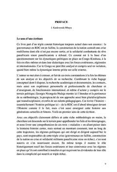 Faillite de la gouvernance et crise de la construction nationale au Congo-Kinshasa