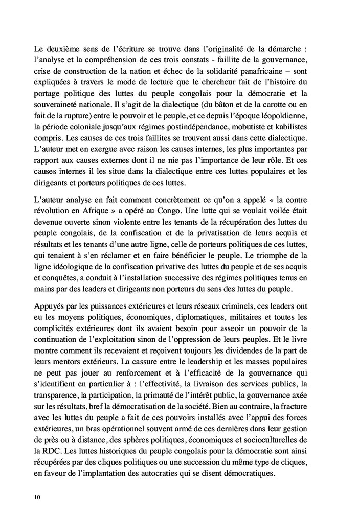 Faillite de la gouvernance et crise de la construction nationale au Congo-Kinshasa