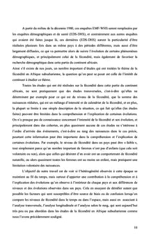 Diversité de la fécondité en Afrique subsaharienne depuis 1960