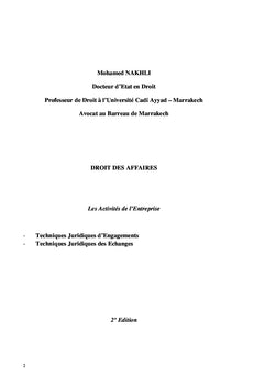 Droit des affaires