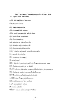 Le rétablissement des liens familiaux