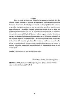 Le rétablissement des liens familiaux