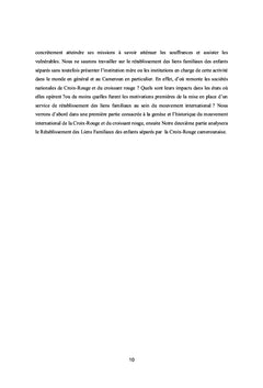 Le rétablissement des liens familiaux