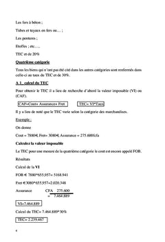 Tarification en Douane