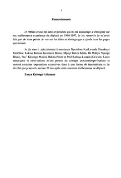 De la guerre et des violences à l'est de la RDC. 15.10.1996 au 24.01.2019