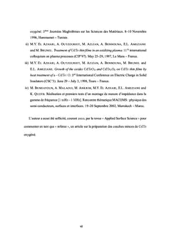 Tellurure de Cadmium amorphe oxygénéa-CdTe:O