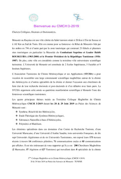 Résumés étendus du 3ème Colloque Magrébin sur la Chimie Hétérocyclique