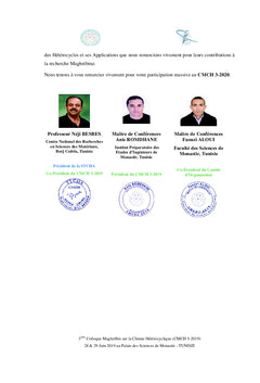 Résumés étendus du 3ème Colloque Magrébin sur la Chimie Hétérocyclique