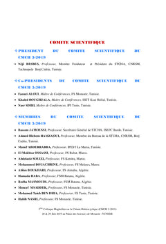 Résumés étendus du 3ème Colloque Magrébin sur la Chimie Hétérocyclique